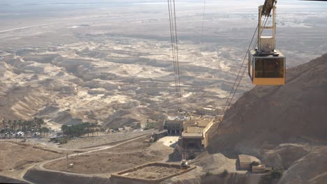 Teleférico-De-Masada:-Teleférico-Que-Lleva-A-La-Antigua-Fortaleza-De-Masada,-Destino-Turístico-De-Israel