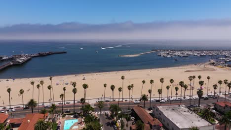 Cinematic-Establishing-Drone-Shot-Above-Santa-Barbara,-California