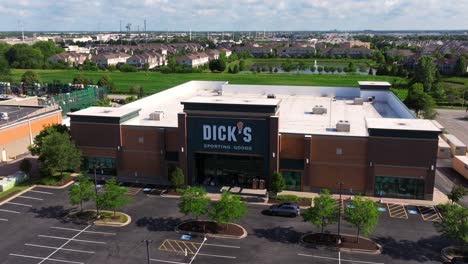 Orbiting-Drone-Shot-Above-Dick's-Sporting-Goods-Retail-Store