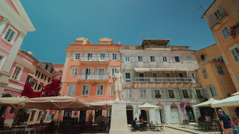 Panoramic-view-of-the-main-square-of-the-Old-town-of-Corfu