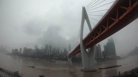 Time-lapse-Del-Río-Que-Crece-En-La-Ciudad-De-Chongqing