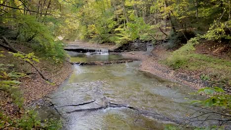 Aufnahmen-Eines-Wasserfalls-Im-Herbst