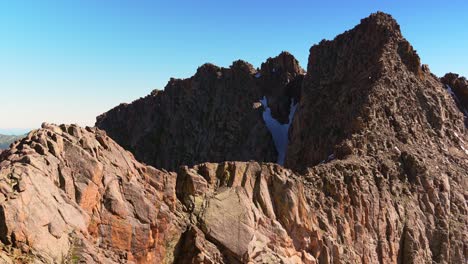 Mount-Eulos-Im-Norden,-Der-Catwalk-Ausblick,-Sonnenlicht,-Gipfel,-Windom-Peak,-Twin-Lakes-Trail-Ausblick,-Colorado,-Chicago-Basin,-Nachmittag,-Sonnig,-Blauer-Himmel,-Bewölkt,-Frühling,-Sommer,-Fourteener,-Juli,-San-Juan,-Rocky-Mountains,-Heranzoomen