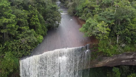 Drone-Shot-of-a-large-waterfall-in-Colombia