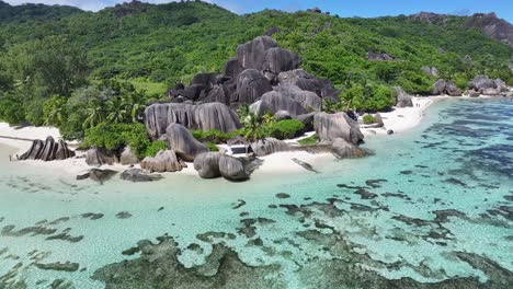 Anse-Source-D-Argent-Strand-Auf-Der-Insel-La-Digue-In-Victoria,-Seychellen