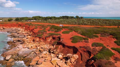 4K-drone-video-of-Gantheaume-Point-in-Broome,-Western-Australia