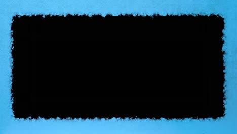 Single-horizontal-image-matte-border-with-light-blue-textured-paper-background,-ready-for-luma-key