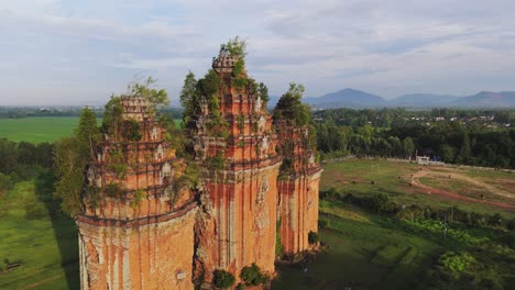 Cham-temple-towers,-Duong-Long,-Vietnam