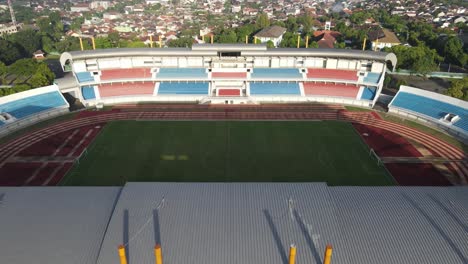 Aerial-view,-Mandala-Krida-Stadium,-Yogyakarta-in-the-morning