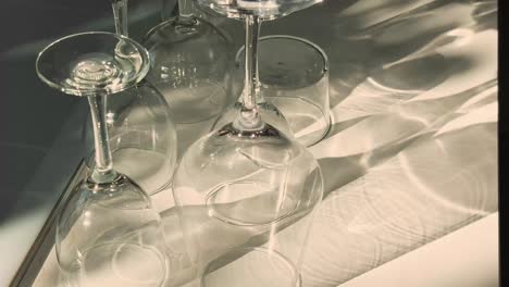 Wine-Glasses-Drying-in-Sunlight-after-being-washed