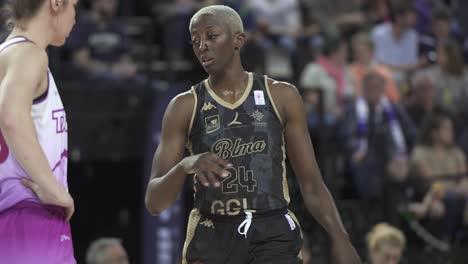 Slow-motion-shot-of-a-professional-basketball-athlete-communicating-with-her-team