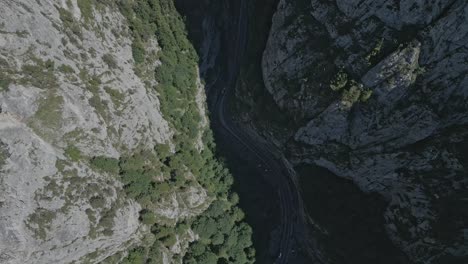 aerial-atop-the-deep-gorge-in-the-Bicaz-Chei-region-on-Romania