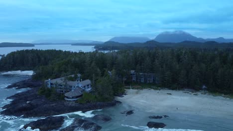 Vancouver-Island-in-West-Coast-Canada,-North-America,-aerial-drone-hyperlapse