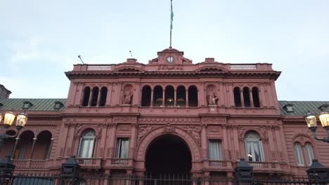 Panorámica-De-Casa-Rosada-La-Casa-Rosada,-Palacio-Oficial-De-La-República-Argentina