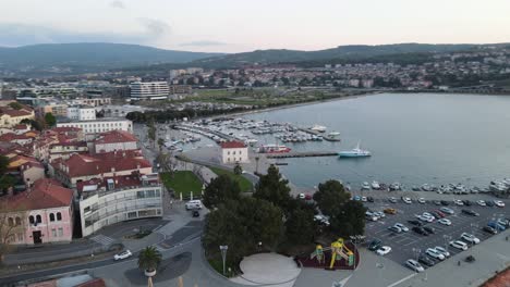 Koper,-Ciudad,-Pueblo,-Vista,-Mediterráneo,-Eslovenia,-Puerto