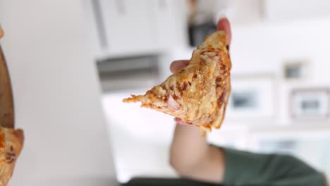 Person-Reaching-For-A-Slice-Of-Bbq-Chicken-Pizza