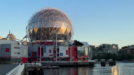 ASTC-Science-World-Society-and-False-Creek-in-Vancouver-City,-Canada