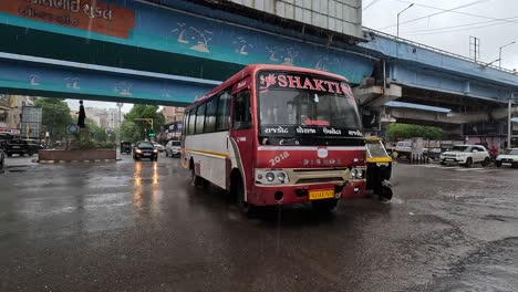 Large-vehicles-like-tractor-buses-are-suffering-due-to-heavy-rains-in-the-city