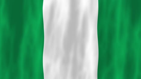 Nigeria-Flagge-Land-Animation-3d-Symbol-Design-Wehend-Im-Wind-Bewegung-National-Patriotismus-Welt-Kultur-Emblem-Banner-Westafrika-Weiß-Grün