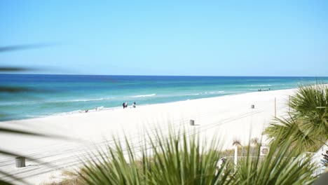 Langer-Sandstrand-In-Seaside,-Florida,-USA---Luftaufnahme-Einer-Drohne