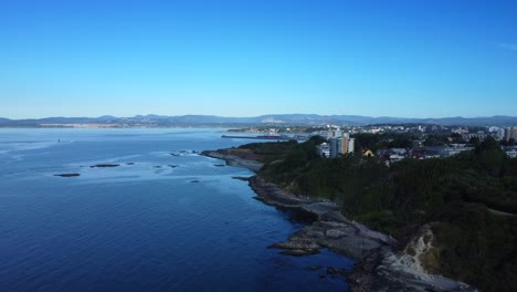 Vancouver-Island-landmarks,-Victoria-City,-Beacon-Hill-Park,-aerial