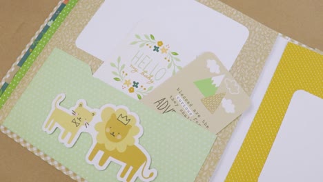 Scrapbook-album-themed-around-baby-milestones-and-memories