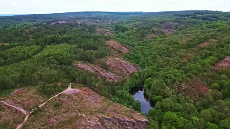 Val-Sans-Return,-Paimpont,-Broceliande-Wald,-Bretagne-In-Frankreich