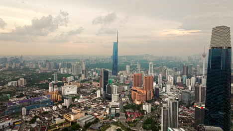 Merdeka118,-it’s-spire-pierces-through-the-heavens,-Asian-monuments