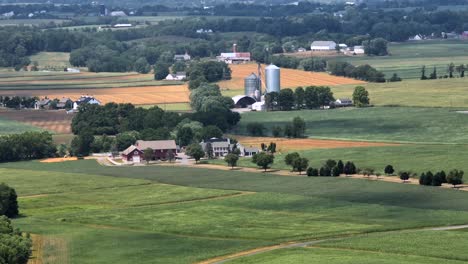 Aerial-view-of-American-family-farm