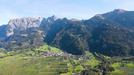 Switzerland,-Maienfeld,-Bad,-Ragaz,-Rhine,-Valley,-Alps,-Nature,-Tourism,-Swiss