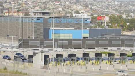 A-modern-border-crossing-facility-stands-as-a-testament-to-the-evolving-infrastructure-and-security-measures-at-the-Mexico-U