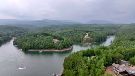 aerial-tilt-up-lake-james-nc,-north-carolina