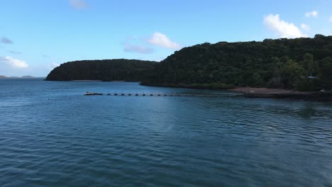 Aerial-morning-over-a-remote-island-in-tropical-Australia