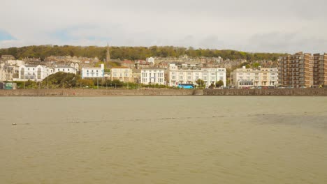 Worlebury-Hill-Across-Marine-Lake-In-Weston-Super-Mare,-UK