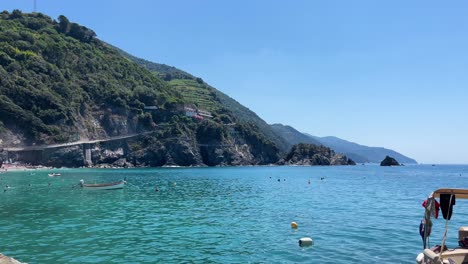 Monterosso-al-Mare-is-a-town-and-comune-in-the-province-of-La-Spezia,-part-of-the-region-of-Liguria,-Northern-Italy-cinque-terre-destination