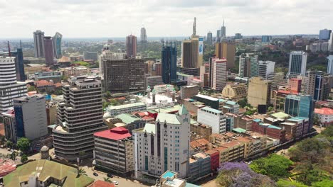 Vista-Aérea-De-La-Ciudad-De-Nairobi,-En-Kenia,-África.