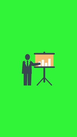 Icon-businessman-presentation-show-sign