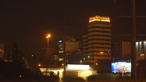 Buildings-in-Tehran,-Iran-by-Night