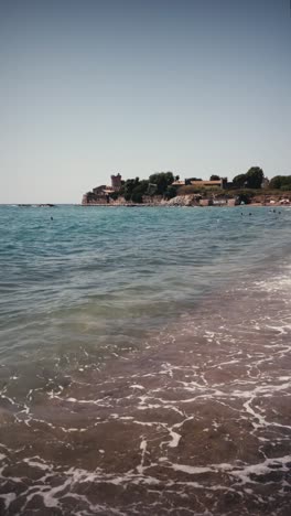 Vertical-view-of-the-beach-near-Santa-Severa's-castle