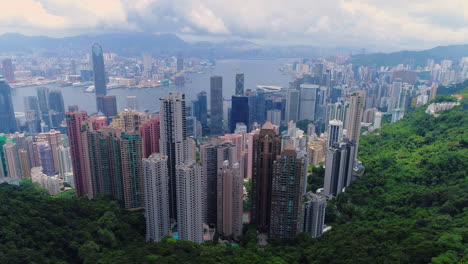 Aerial-of-Hong-Kong-from-The-Peak