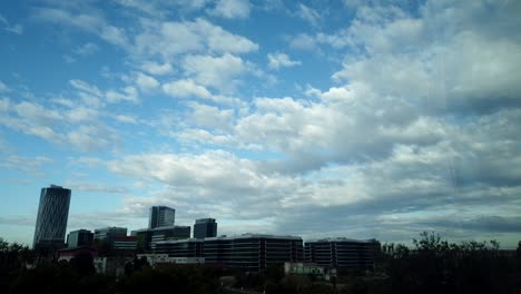 Bucharest,-Romania---October-11,-2019-:-Office-buildings-in-North-part-of-Bucharest-clouds-motion-time-lapse