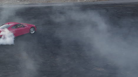 Muscle-and-sports-cars-doing-doughnuts-and-burnouts-with-a-car-club-in-the-Angeles-National-Forest-in-Southern-California