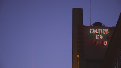 Porto-Coliseum-neon-sign-outside.-Portugal