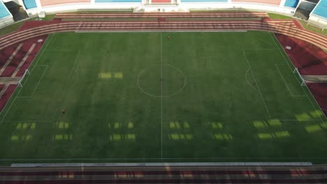 Aerial-view,-Mandala-Krida-Stadium,-Yogyakarta-in-the-morning