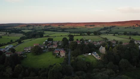 Westerdale-village-in-the-North-York-Moors,-a-late-summer-evening-shortly-after-sunset