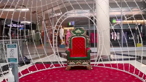 Santa-Claus's-red-Christmas-throne-is-empty-on-Christmas-Eve