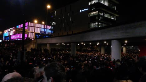 Ajax-fans-singing-in-Amsterdam-after-match