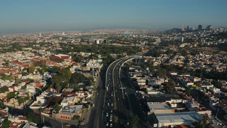 Aerial-view-of-the-city-of-Queretaro-during-the-day,-4K