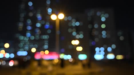 Abstract-blurred-City-lights-bokeh,-Bokeh-of-Diwali-Lights,-Shining-fireworks-in-bokeh-lights,-Diwali-eve-Festival-celebration