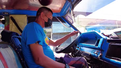 A-driver-on-a-Jeepney-for-public-transportation